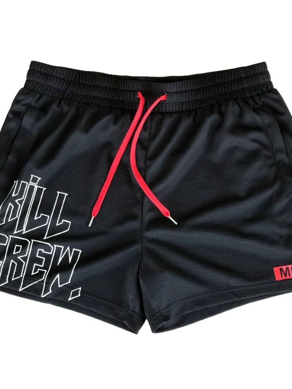 Kill Crew muay thai shorts mid thigh cut black